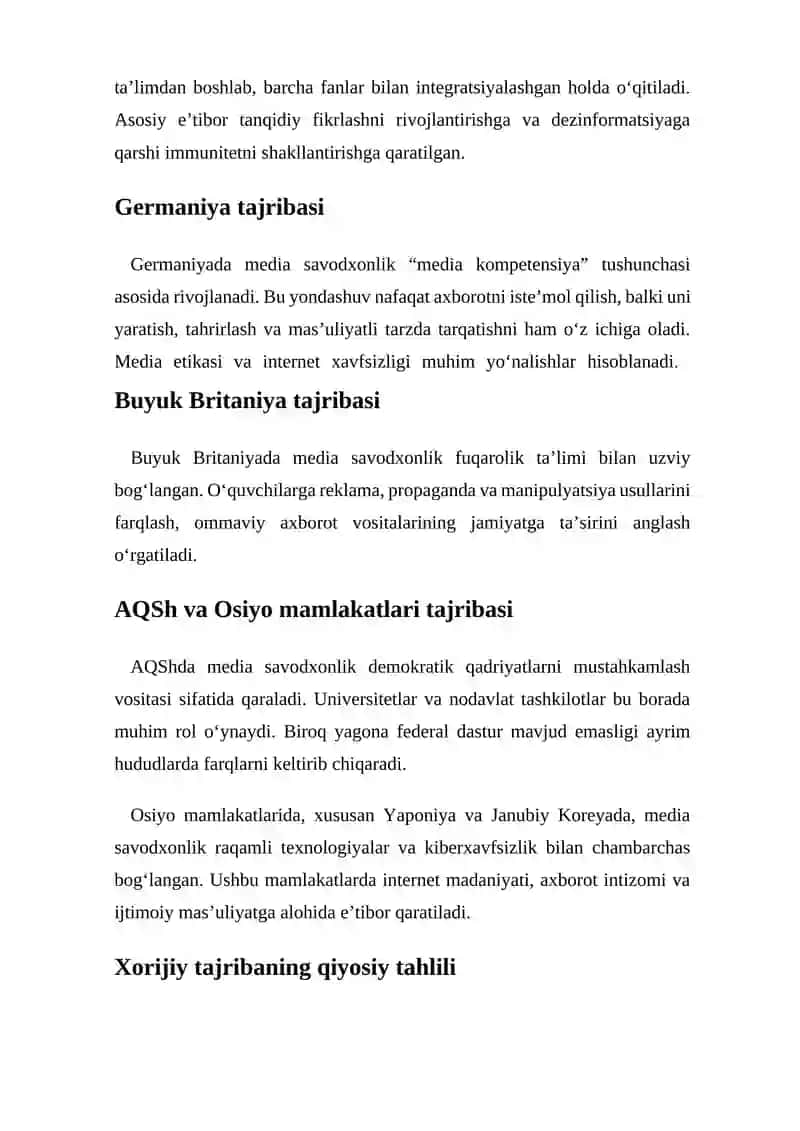 Media savodxonlik 3