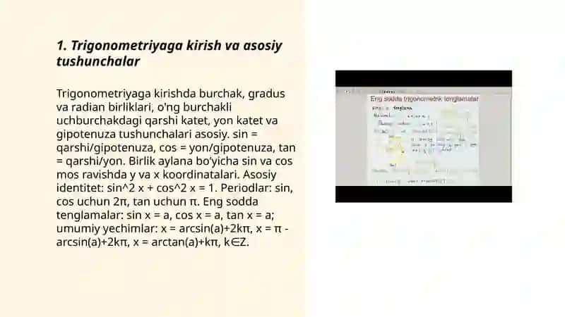 Trigonometriyaga kirish 3