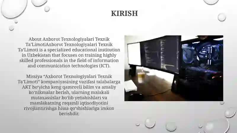 Axborot Texnologiyalari Texnik TaʼLimoti 3