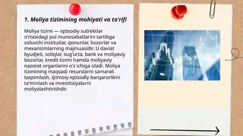 Moliya tizimining mohiyati, tuzilishi va vazifalari 3