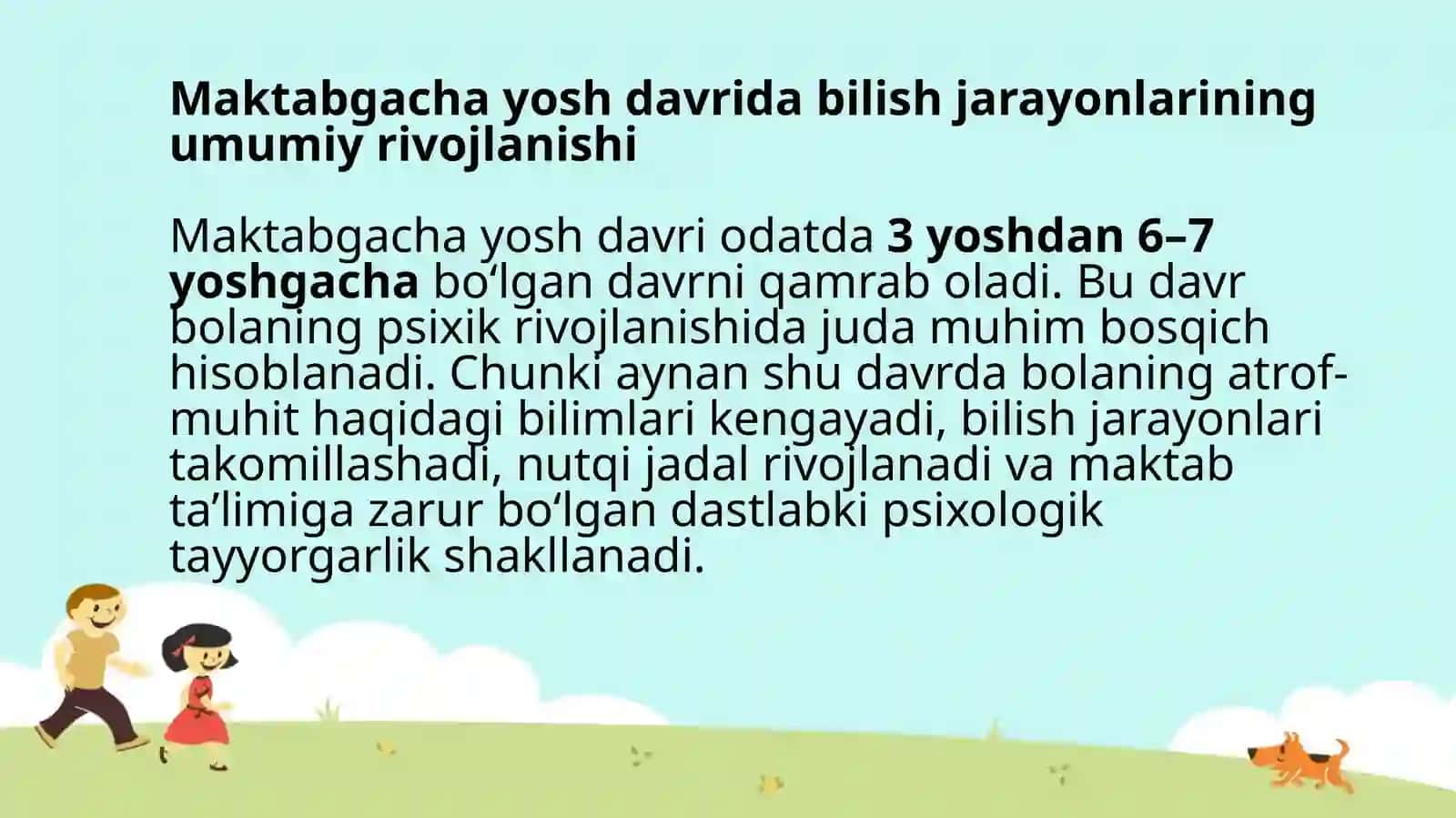 Maktabgacha yosh davrida bilish jarayonlari va nutqning rivojlanishiga xos xususiyatlar 3