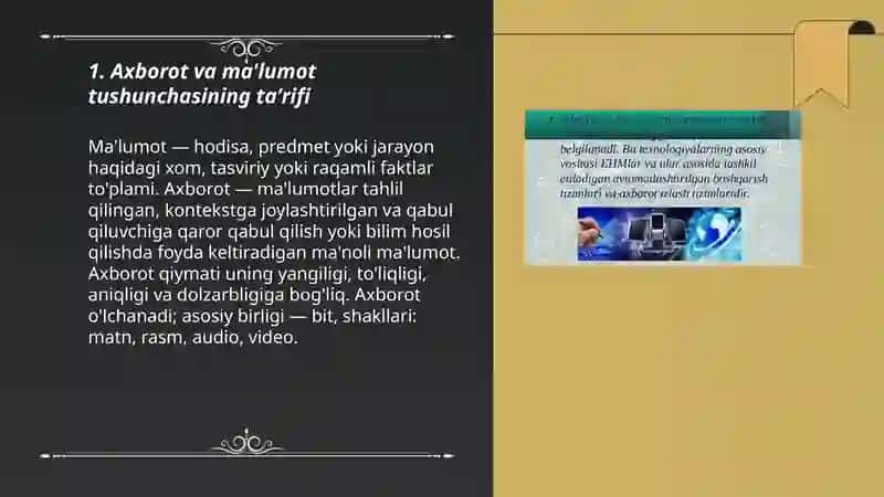 Axborot va ma'limot tushunchasi 3