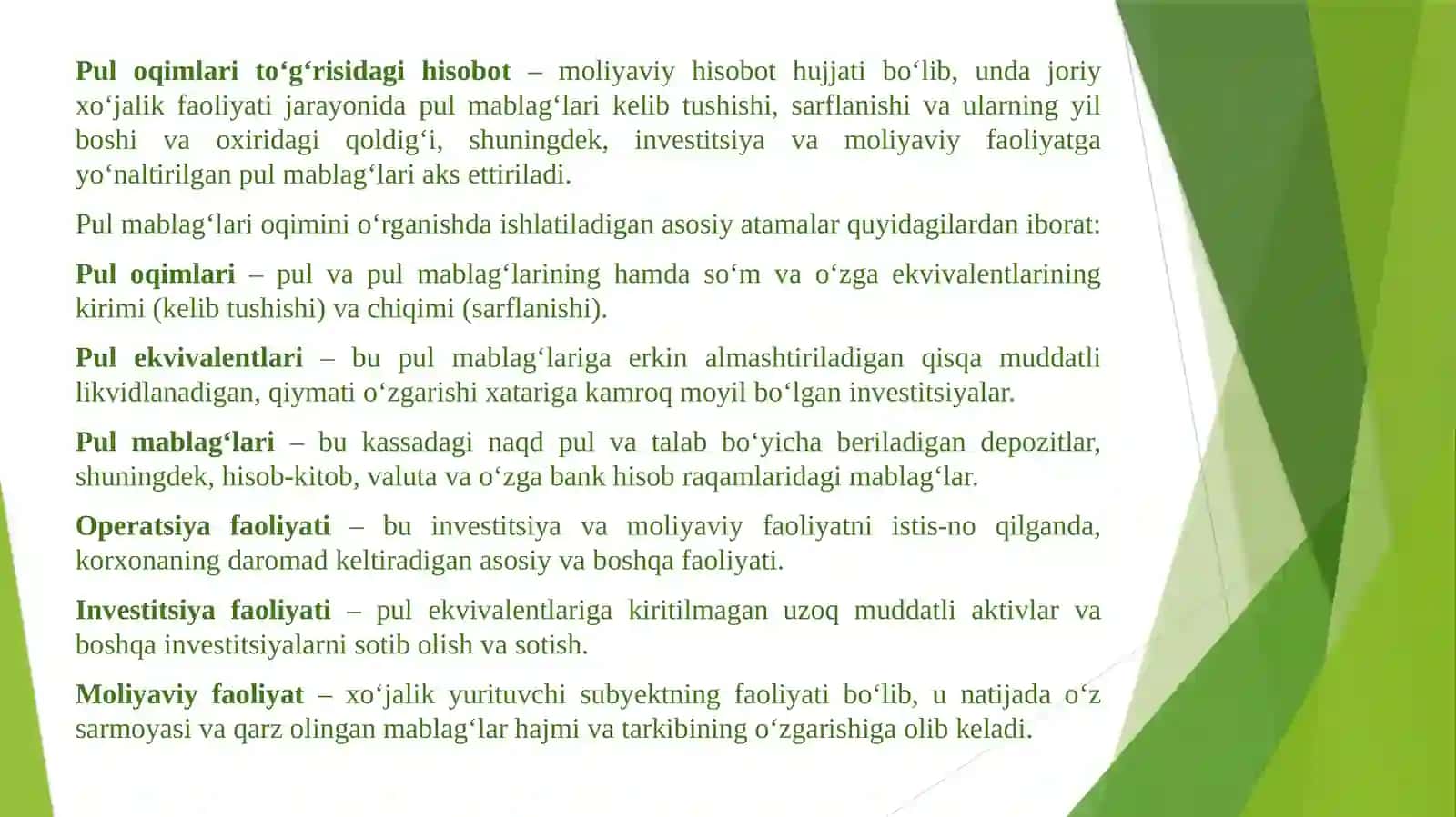 PUL OQIMLARI TAHLILI. XO`JALIK YURITUVCHI SUB`EKTLAR XUSUSIY KAPITAL TAHLILI 3