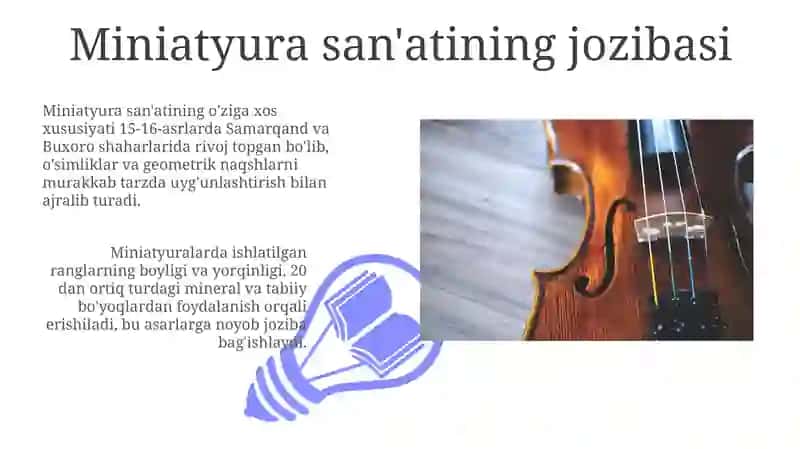 Sharq mamlakatlari sanati va musiqasini yoritib berish 3