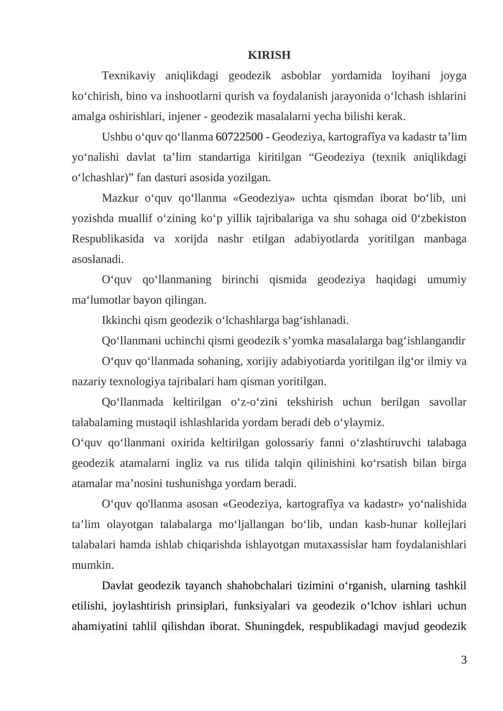 Topografik kartalarning tasnifi va ishlanishi 3
