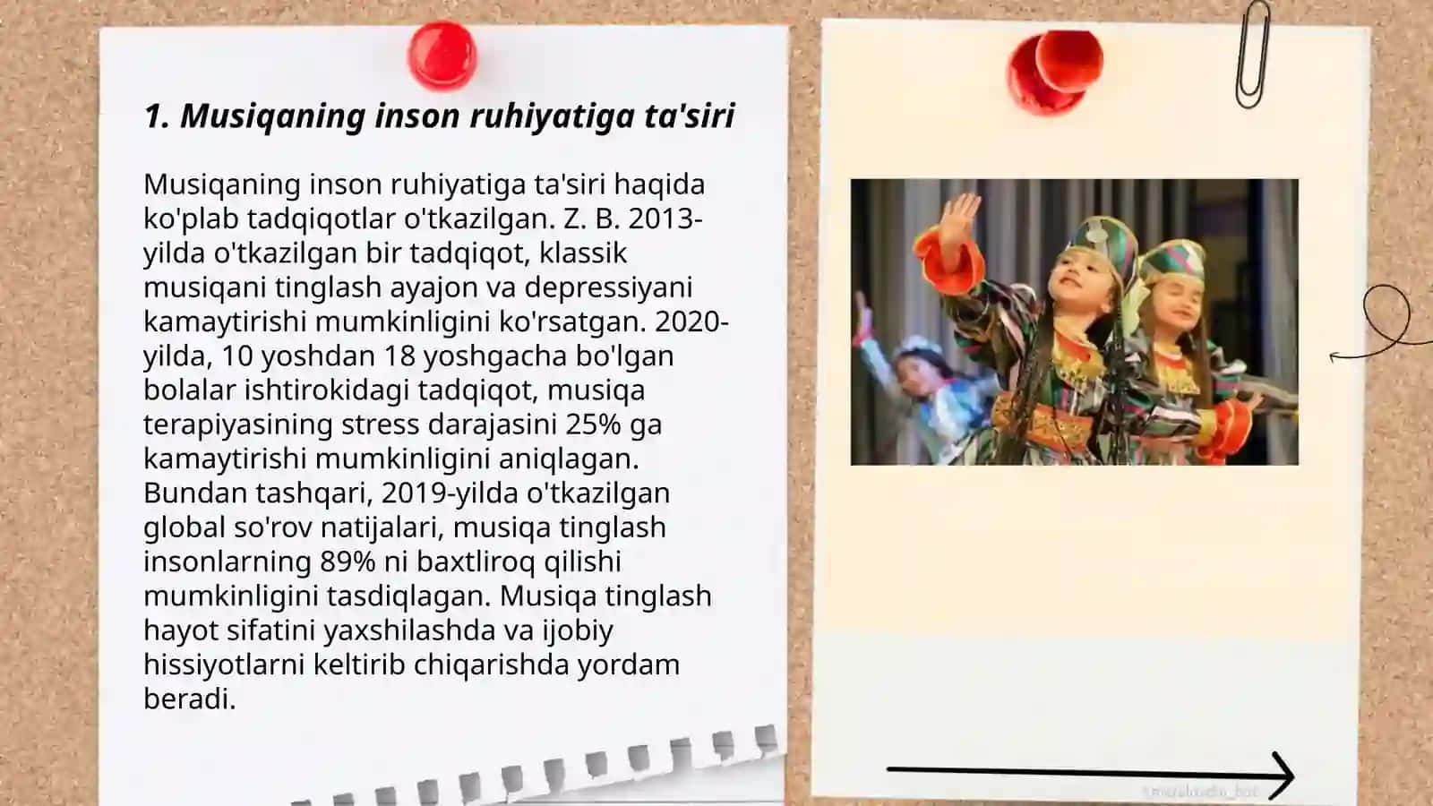 Musiqa san'atining hayotdagi o'rni va ro'li suvonov Jaloliddin 3