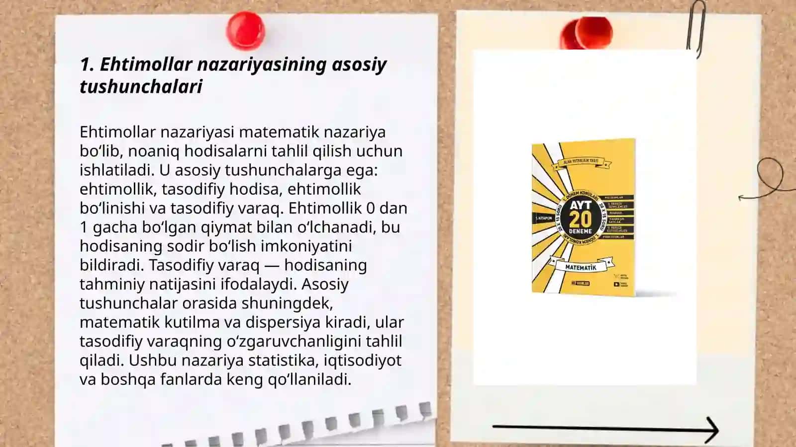 Ehtimollar nazariyasi va matematik statistika fani 3