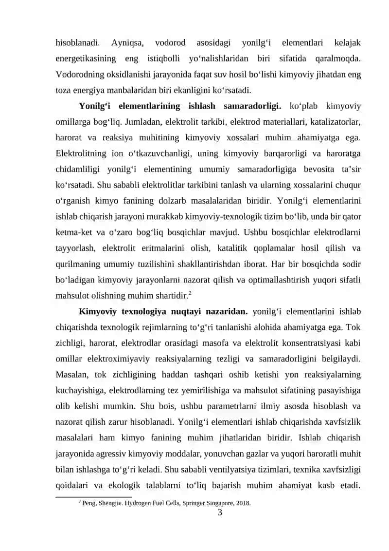 Yonilg’i elementlar ishlab chiqarish 3