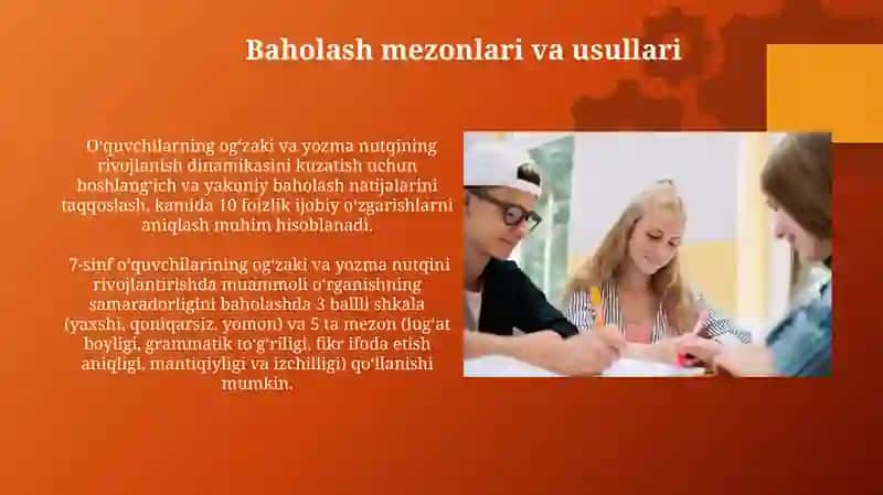 7-sinf o'quvchilarining og'zaki va yozma nutqini o'stirishda muammolita'limdanfoydalanish 3