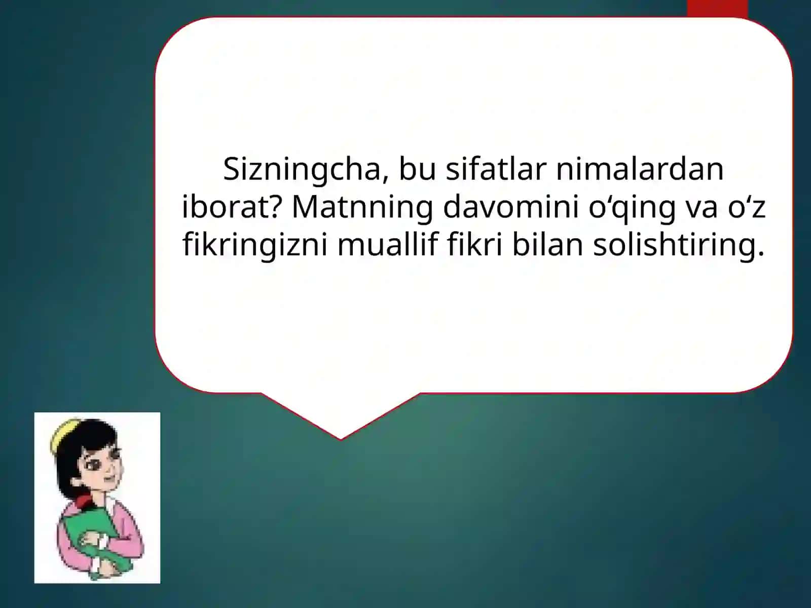 Matnvalug'at ustida ishlash 3