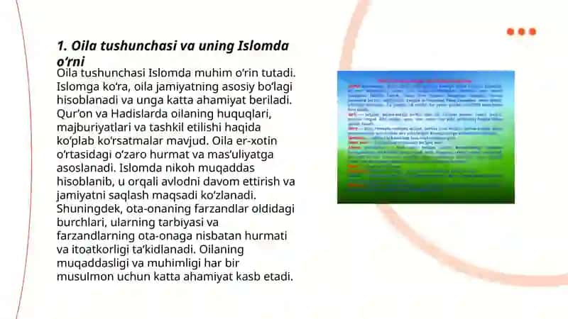 Islom huquqshunoslikida oila,nikoh,taloq,ida,zihhor mavzusiga 15 betli presentatsiya 3
