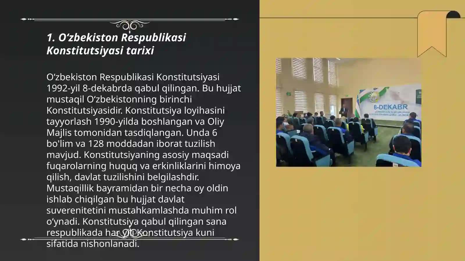 Oʻzbekiston Respublikasi Konstitutsiyasining qabul qilinishi 3