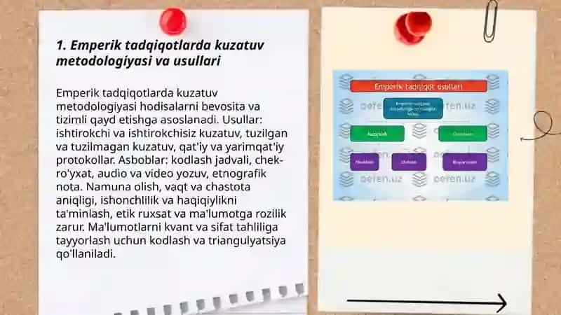 TADQIQOTNING EMPERIK VA NAZARIY DARAJALARIDA QOʻLLANILADIGAN METODLAR 3
