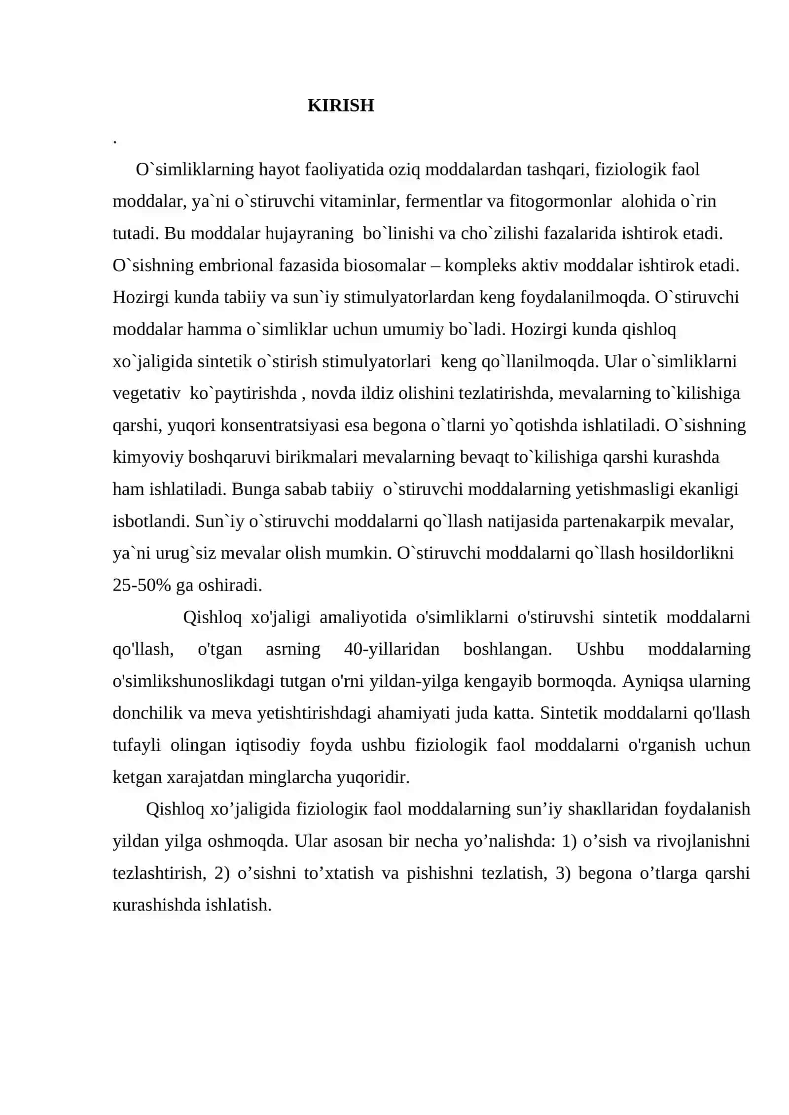 O’simliklar fiziologiya 3