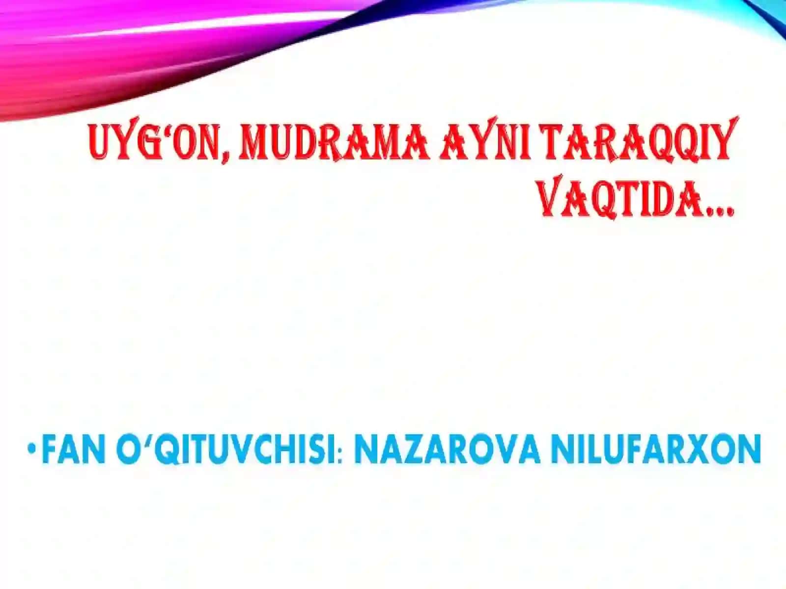 O‘zbek tilini sohada qoʻlanishi fani 3