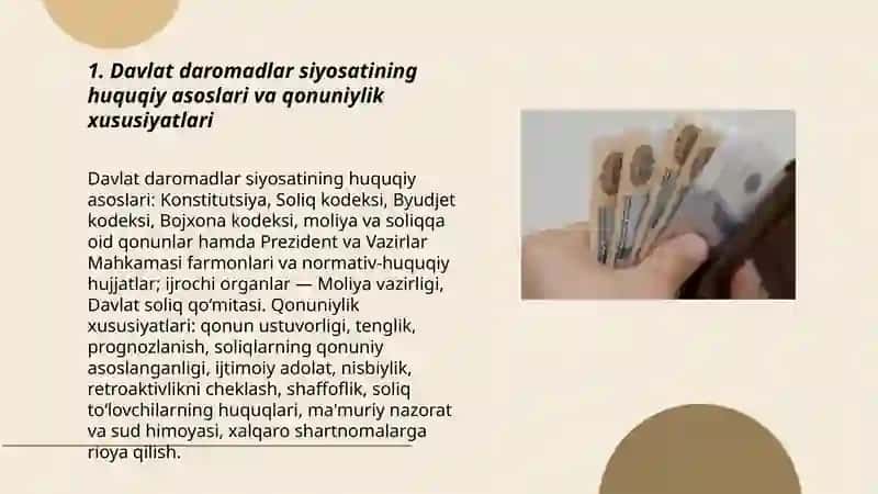 Davlatning daromadlar siyosatining o ‘ziga xos xususiyatlari 3