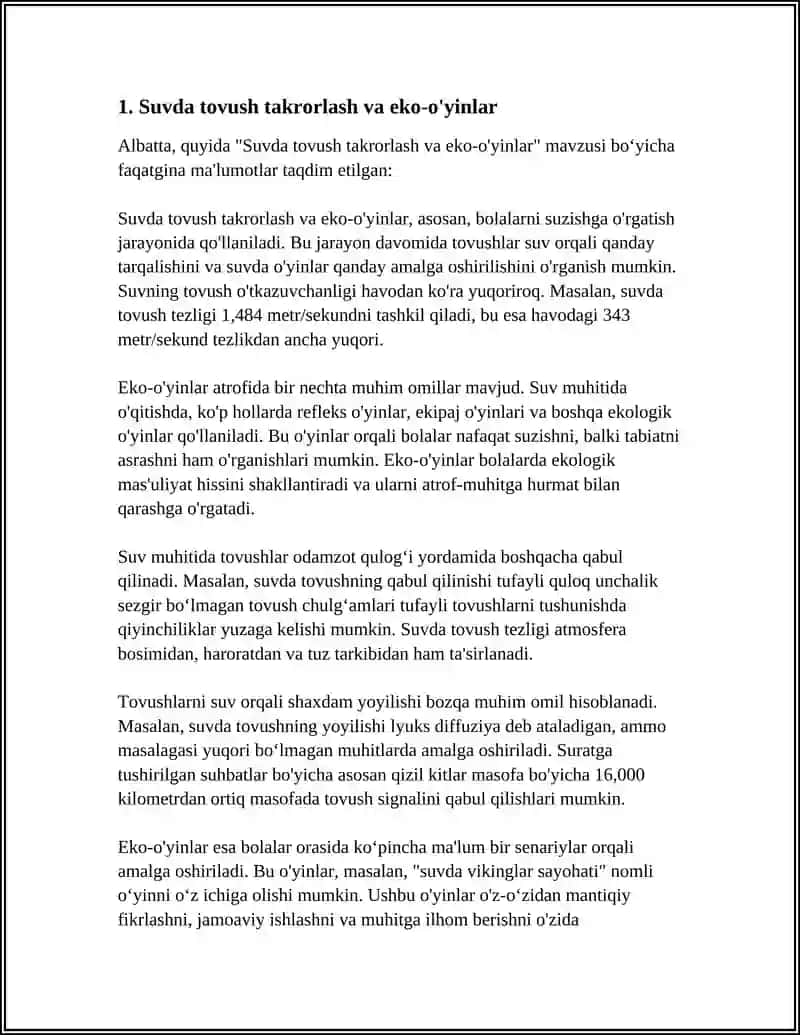 SUVDA ÒYNALADIGAN VA NUTQNI RIVOJLANTIRUVCHI O'YINLAR (BOSHLANG'ICH SINF UCHUN) 3