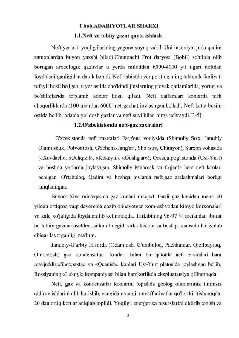Neft va tabiiy Gazni qayta ishlashdagi oksidlanish jarayoni 3