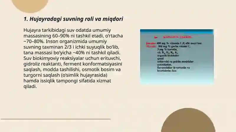 Hujayraning kimyoviy tarkibi 3