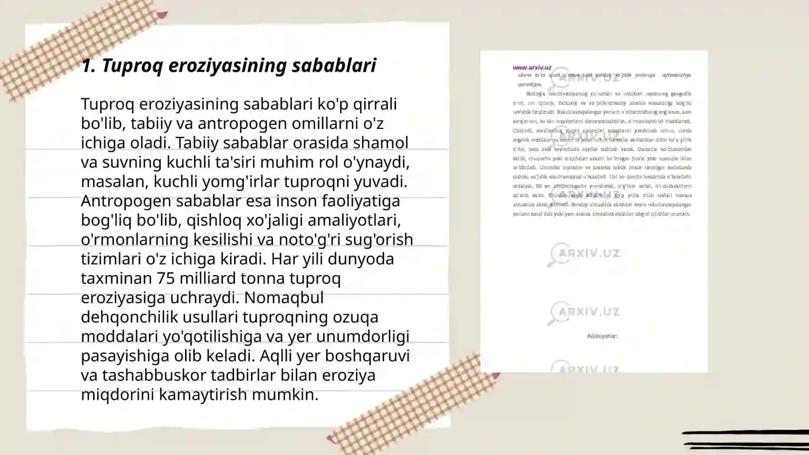 Tuproq eroziyasi va unga qarshi kurashish 3