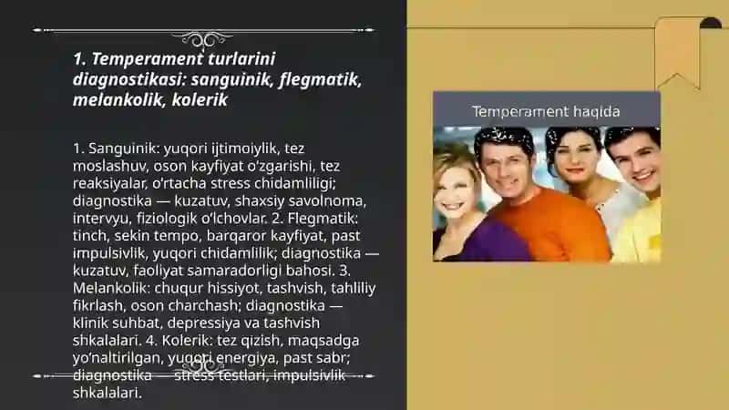 Temperament va asab tizimi xususiyatlarni diagnostikasi 3