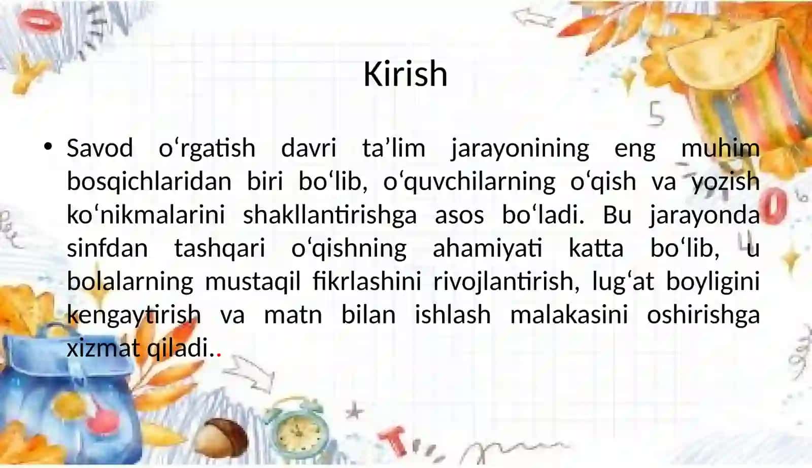 Savodo‘rgatishdavridasinfdantashqario‘qishnitashkiletish 3