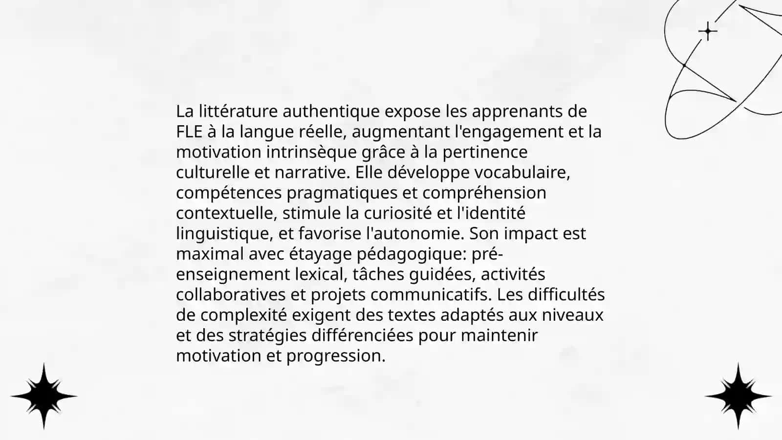 La littérature comme outil de motivation pour les apprenants de FLE 3
