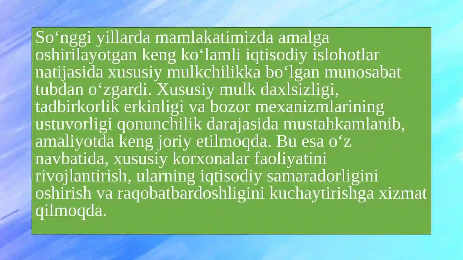 XUSUSIY KORXONALARNING TASHKILIY-IQTISODIY ASOSLARI 3