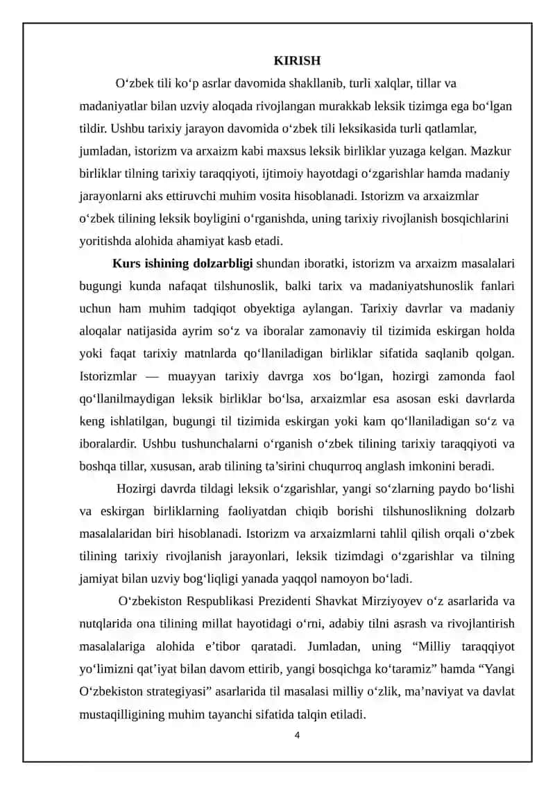 O‘zbek tili leksikada istorizm va arxaizm 3