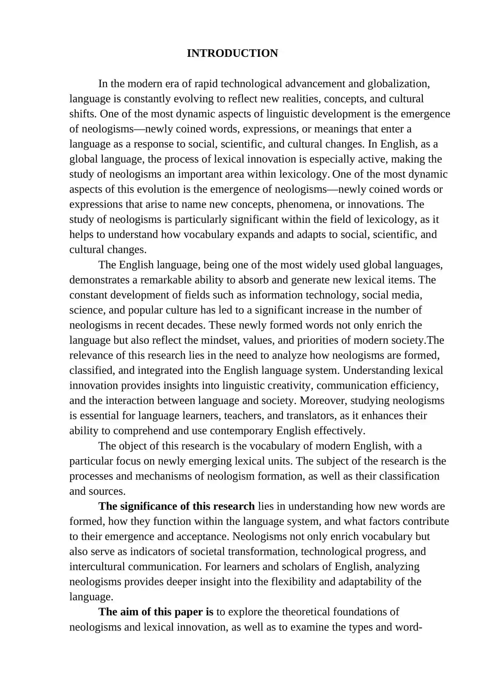 Neologisms and Lexical Innovations in Modern English 3