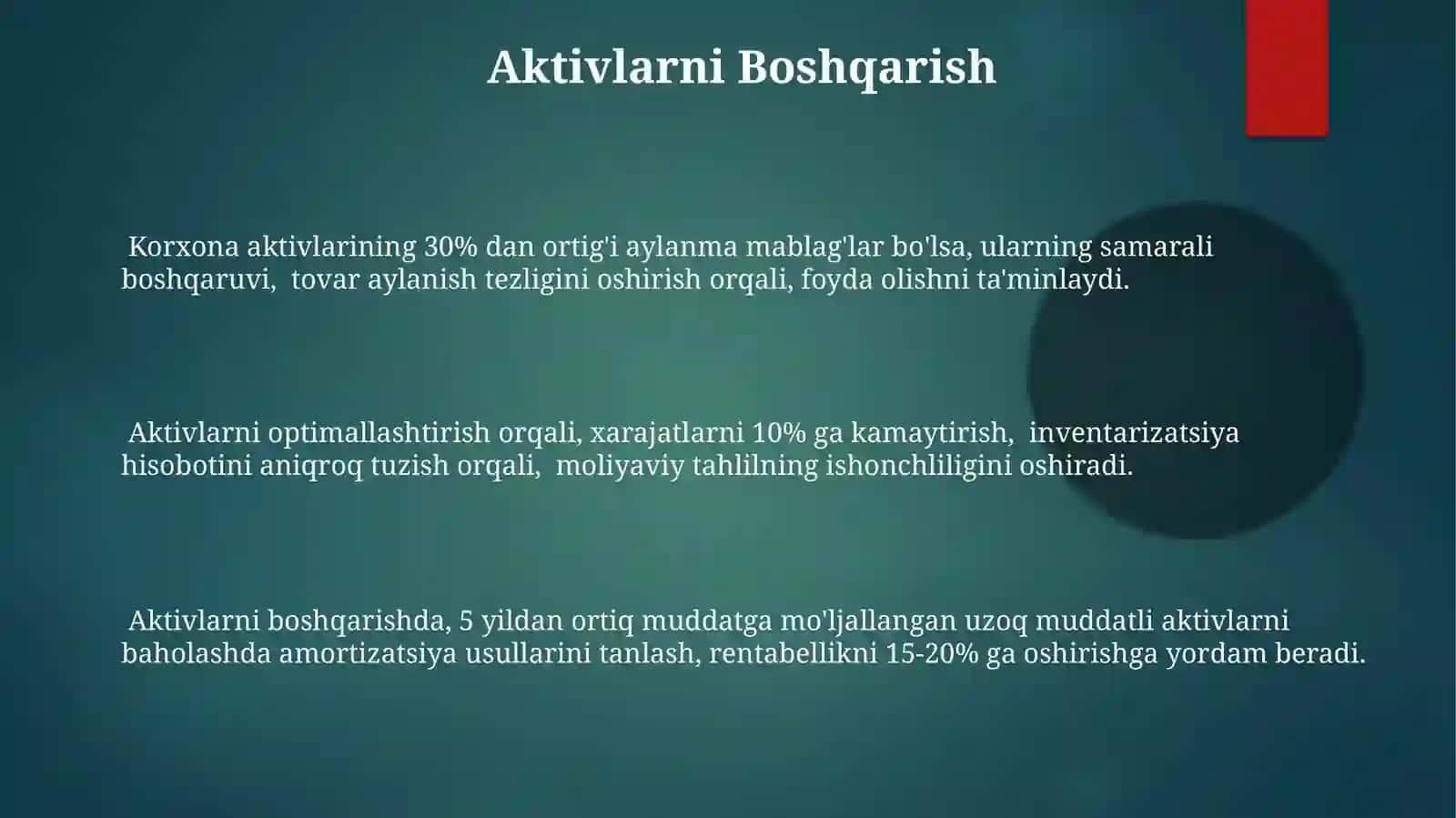 Boshqaruv hisobida xarajatlar hisobini yuritish 3