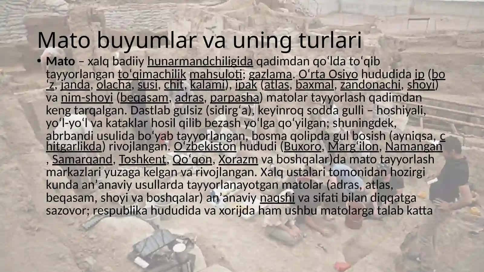Matobuyumlar va ularning restavratsiyasi 3