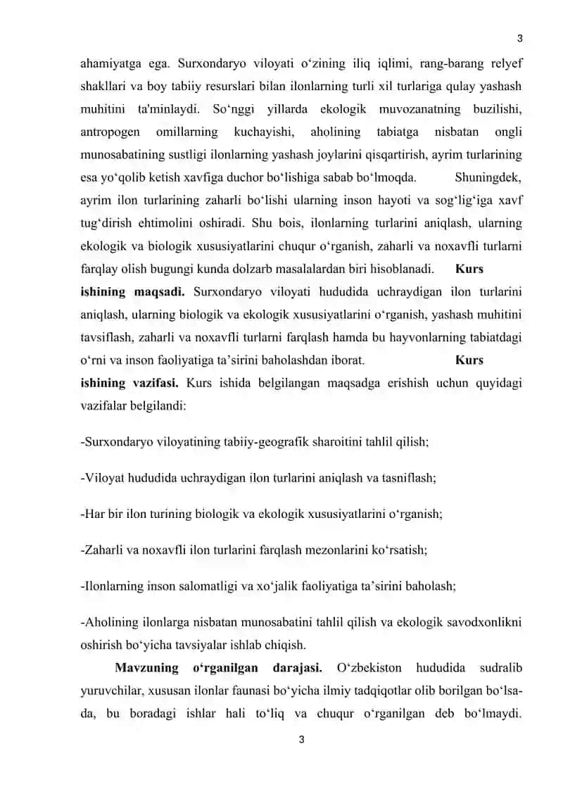 Surxondaryo viloyati sharoitida uchrovchi ilonlar 3