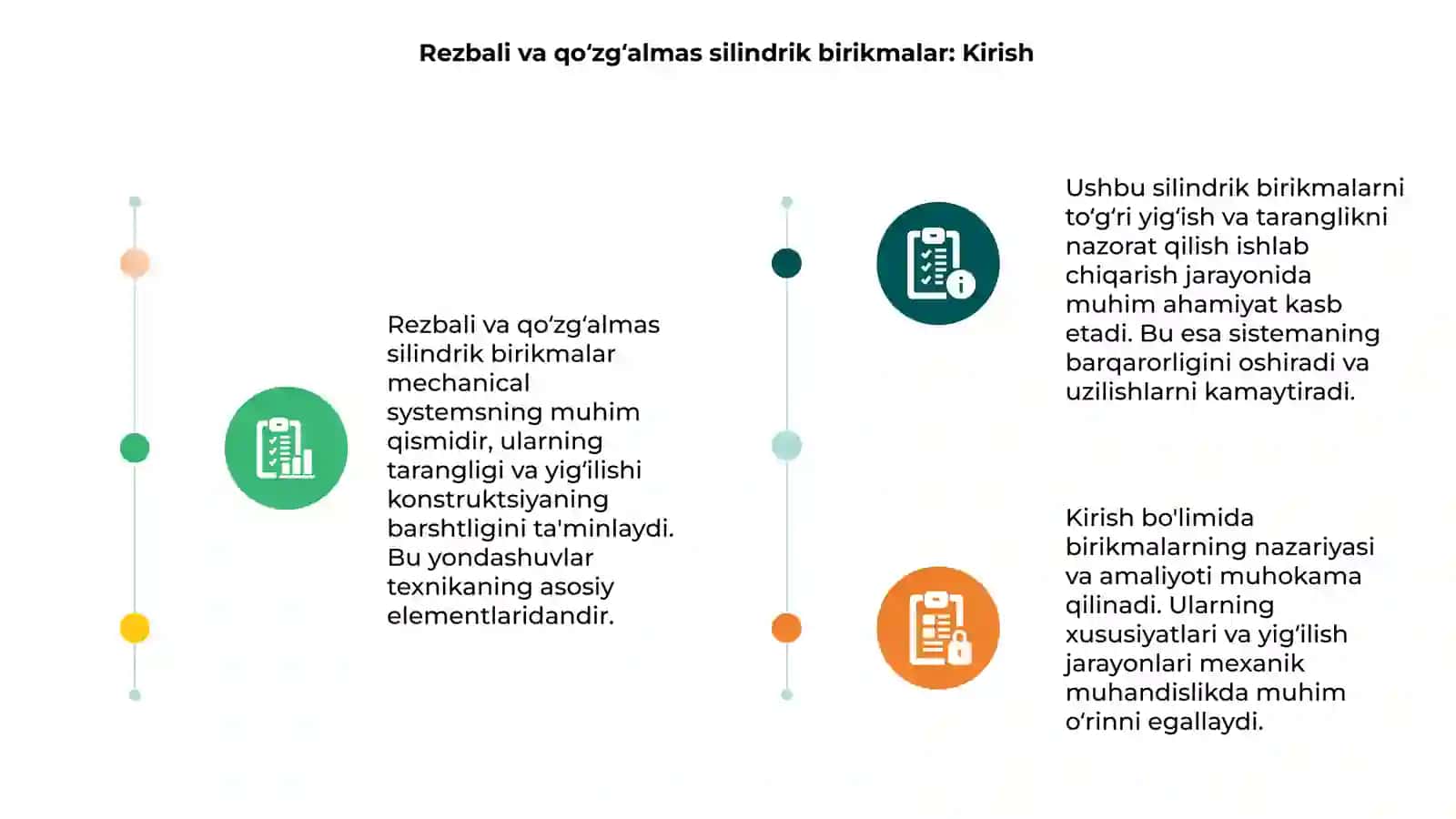 Rezbali va qoʻzgʻalmas silindrik birikmalarni taranglilik bilan yigʻish 3