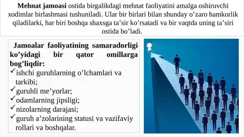 MEHNAT JAMOALARIDA HODIMLARNI BOSHQARISH 3