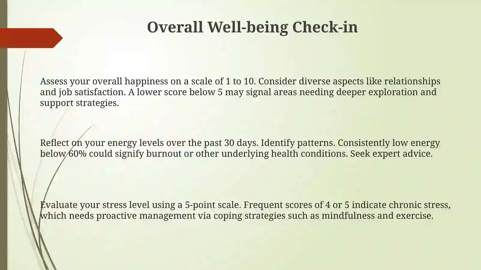 Overall Well-being Check-in 3