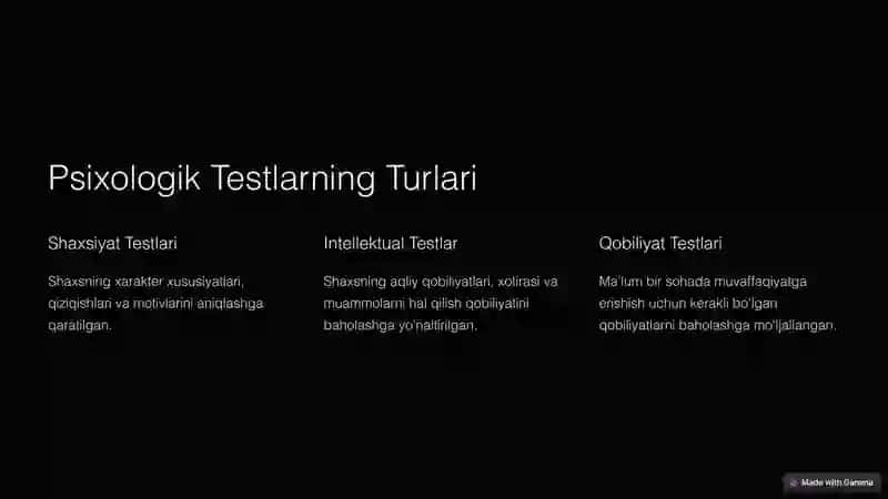 Psixologik Testlar va Ularning Imkoniyatlari 3