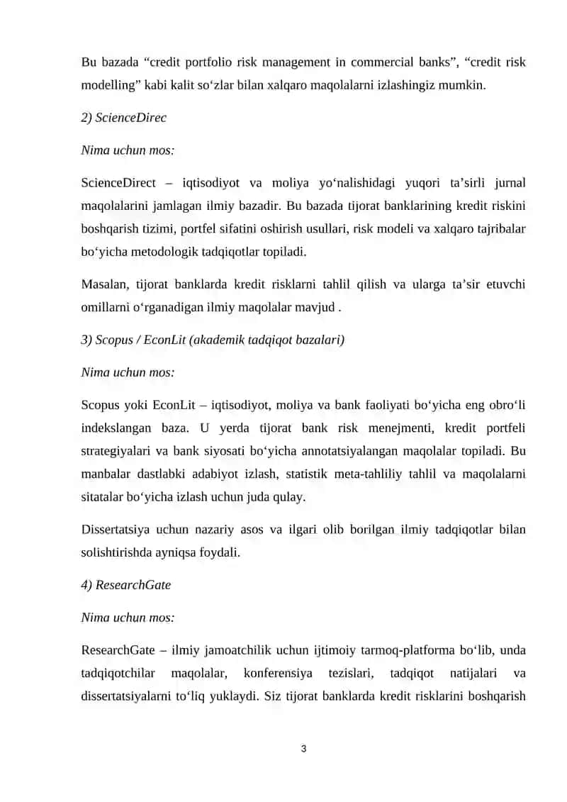 TIJORAT BANKLARIDA KREDIT PORTFELI RISKINI BOSHQARISH YO‘LLARI 3