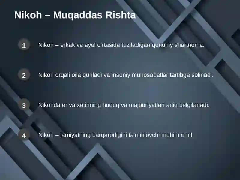 Islom Huquqshunosligida Oila Munosabatlari: Asosiy Tushunchalar 3
