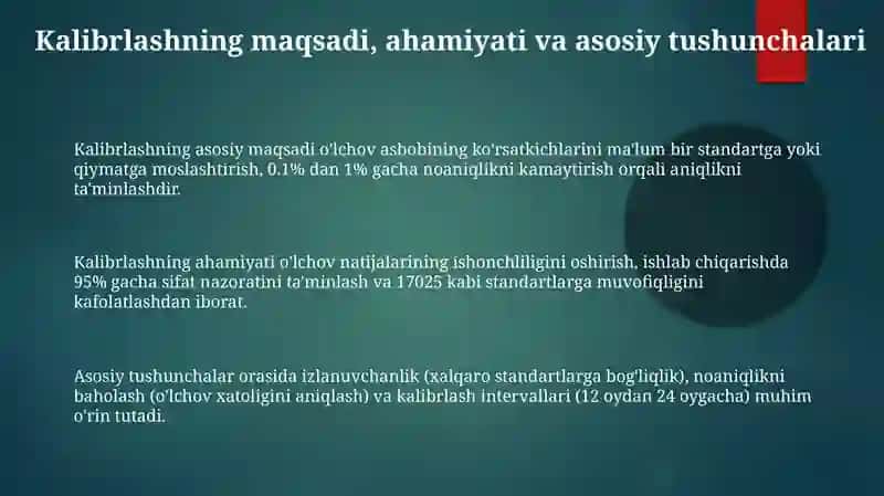 Elektr oʻlchov asboblarini kalibrlash 3