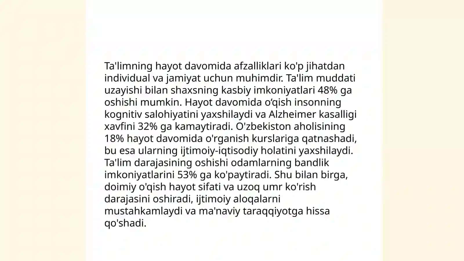 Hayot davomida ta'lim muvaffaqiyat vositasi sifatida 3