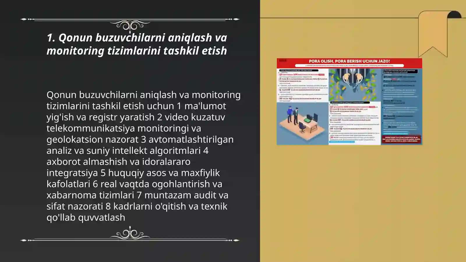 Qonun buzuvchilarga qarshi kurashini tashkil qilish 3