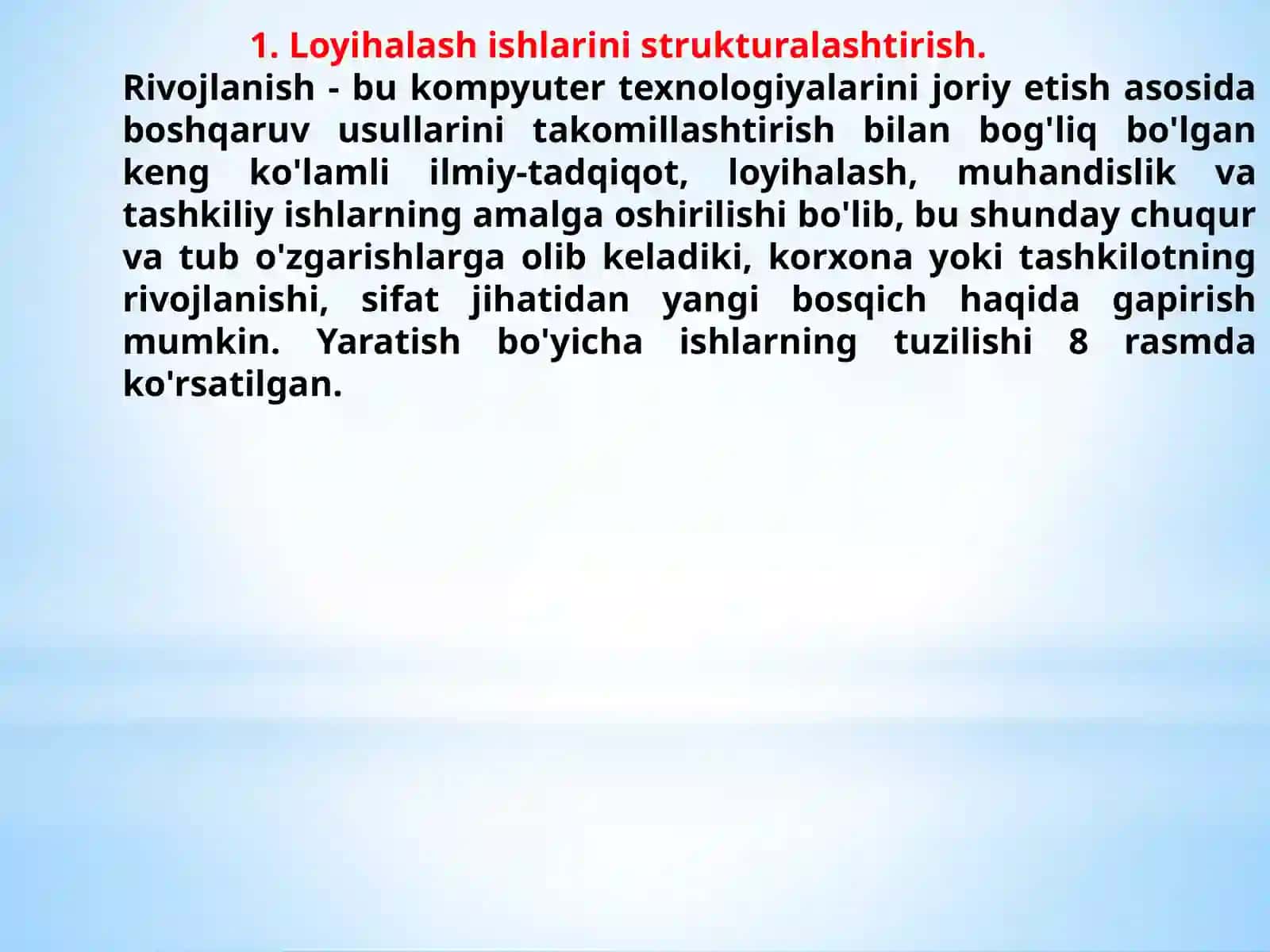 AVTOMATLASHTIRILGAN AXBOROT-BOSHQARUV TIZIMLARINI LOYIHALASHNING TEXNOLOGIK JIHATLARI 3