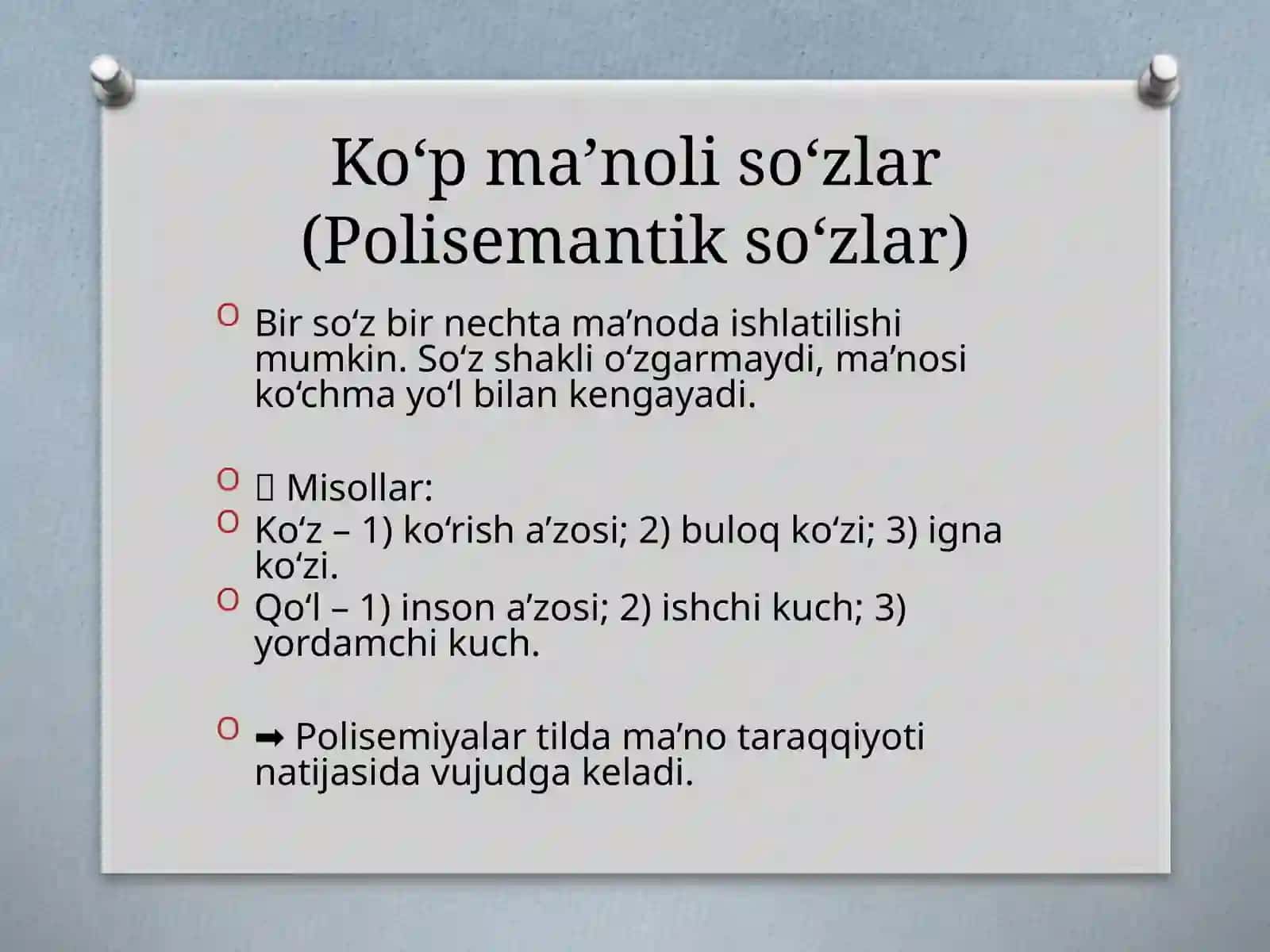 So‘zlarning shakl va ma’no munosabatiga ko‘ra turlari 3