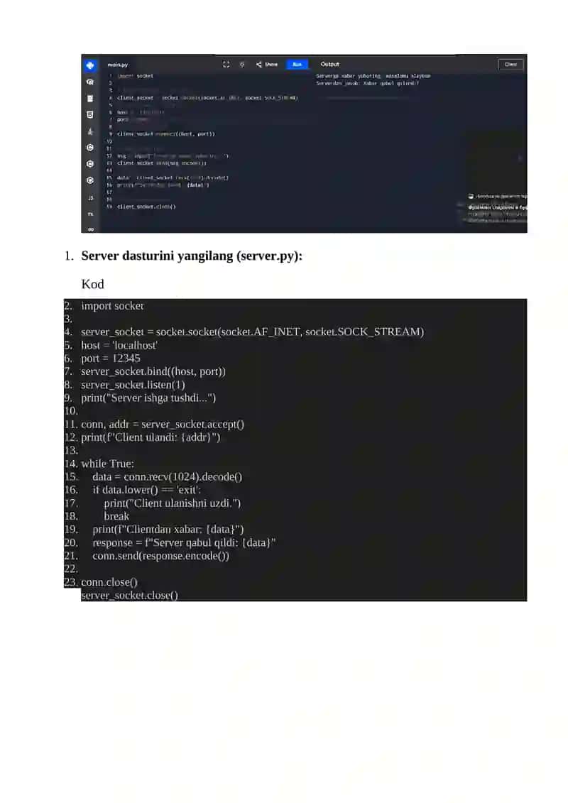 SERVER DASTURINI YANGILASH 3