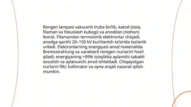 Rengen nurlarining paydo boʻlishi mexanizmini tajriba asosida oʻrganish 3