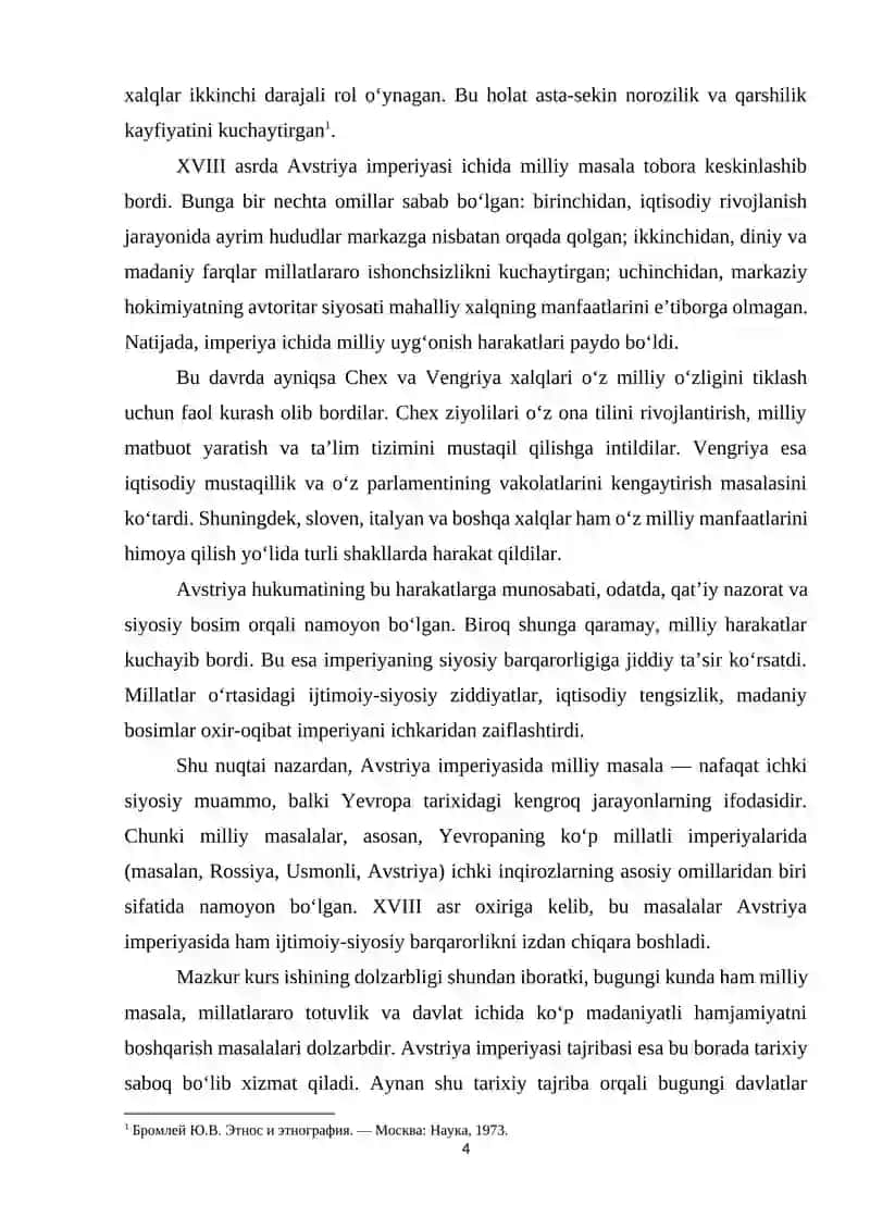 AVSTRIYA IMPERIYASIDA MILLIY MASALA (XVII ASRNING IKKINCHI YARMI – XVIII ASR) 3