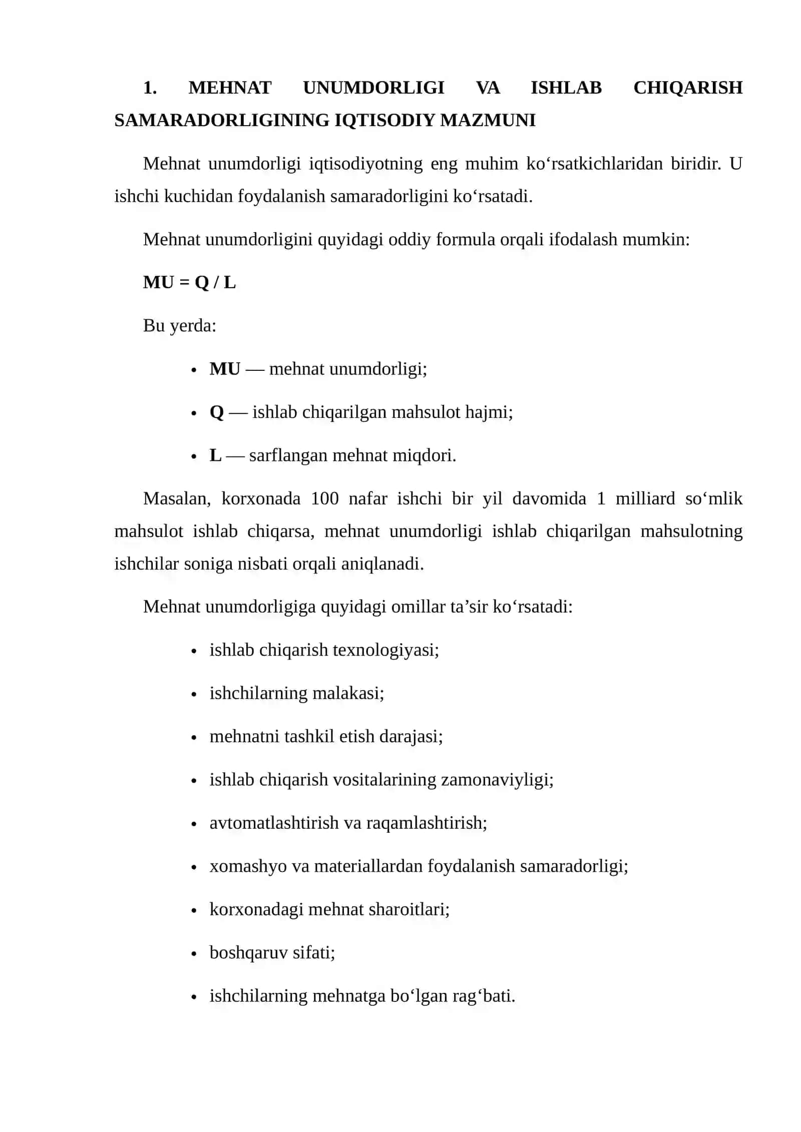 O‘ZBEKISTON VA BAHORIY MAMLAKATLAR KORXONALARIDA MEHNAT UNUMDORLIGI VA ISHLAB CHIQARISH SAMARADORLIGI DINAMIKASI BO‘YICHA QIYOSIY DIAGRAMMA VA GRAFIK TUZISH 3