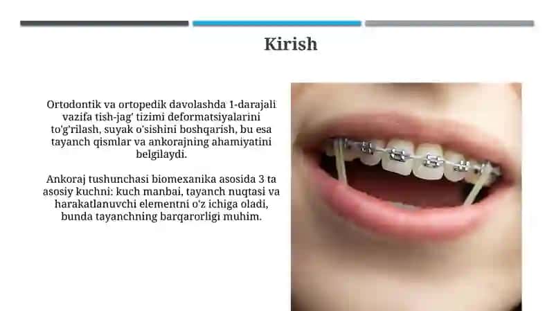 Tayanch qism tasnifi va davolash 3