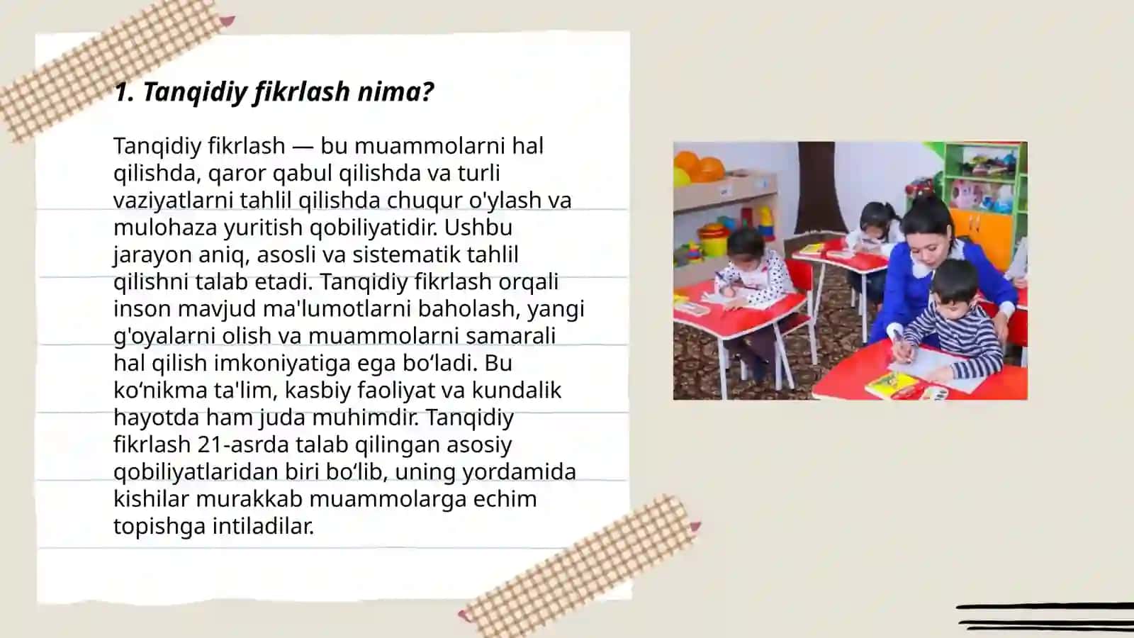 Tanqidiy fikrlash 3